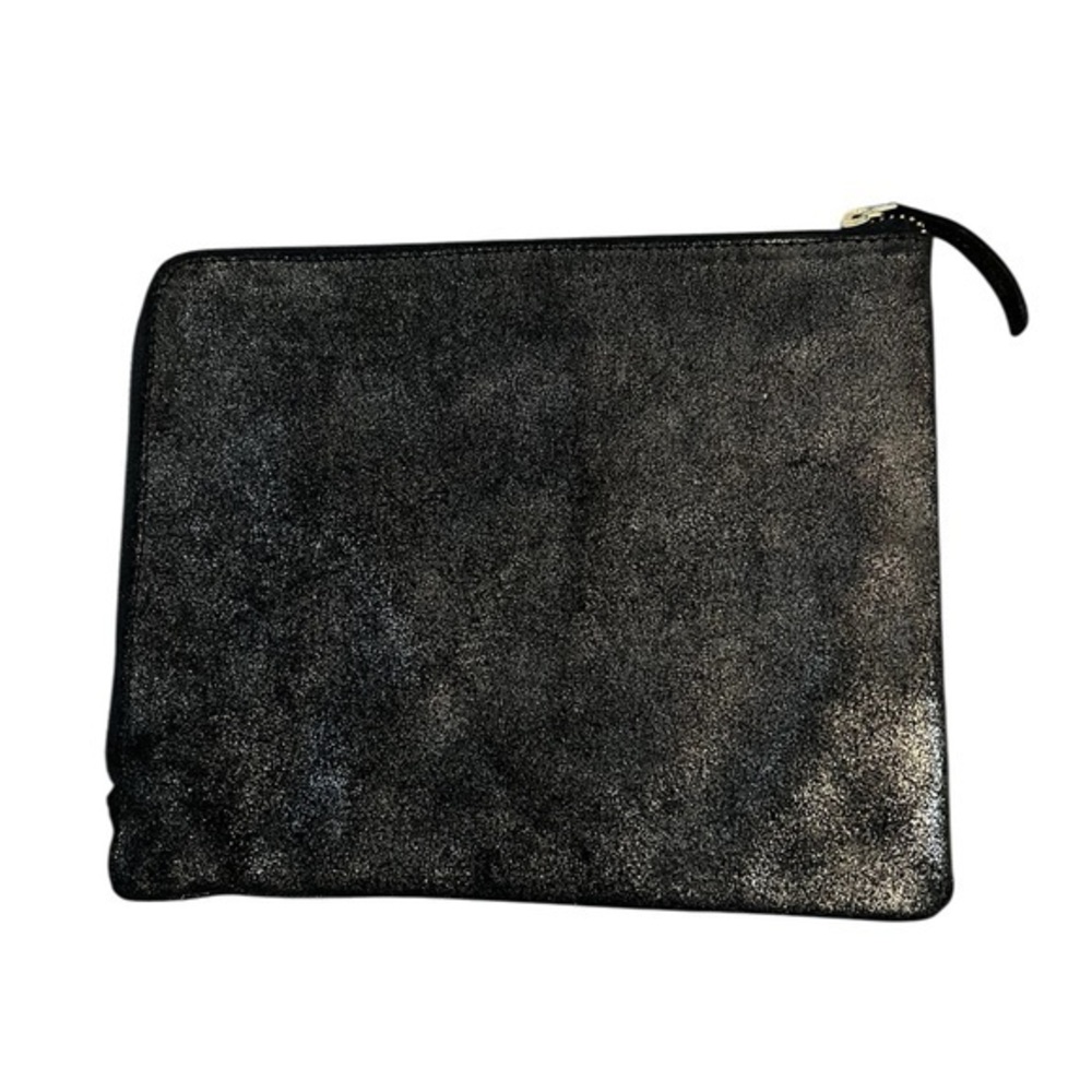 Erin Condren Pouch Leather Metallic Black